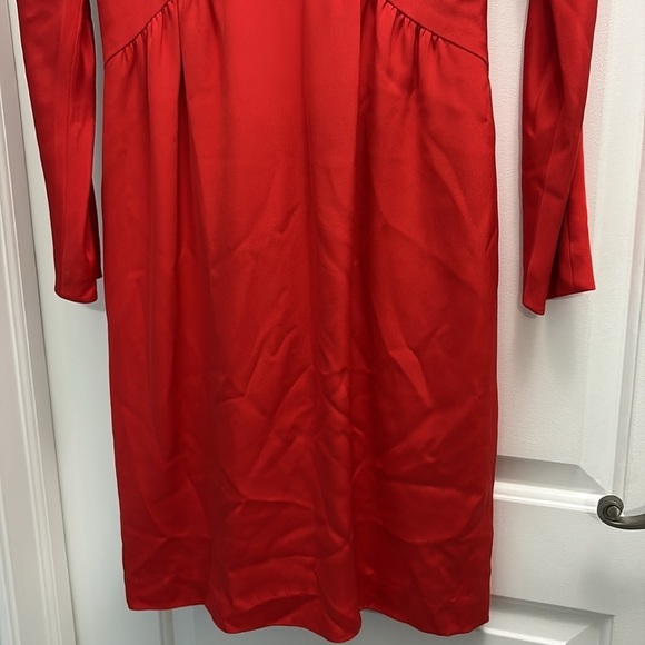 Alexandra Lind Red Dress Size 6 100% Silk - Picture 4 of 11